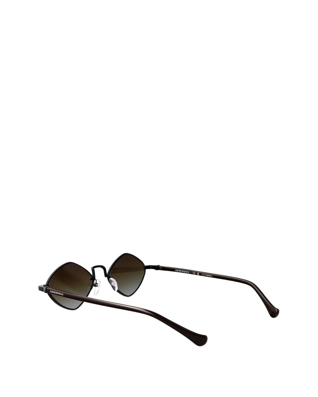 Emporio Armani Metallic Geometric-Frame Sunglasses for men