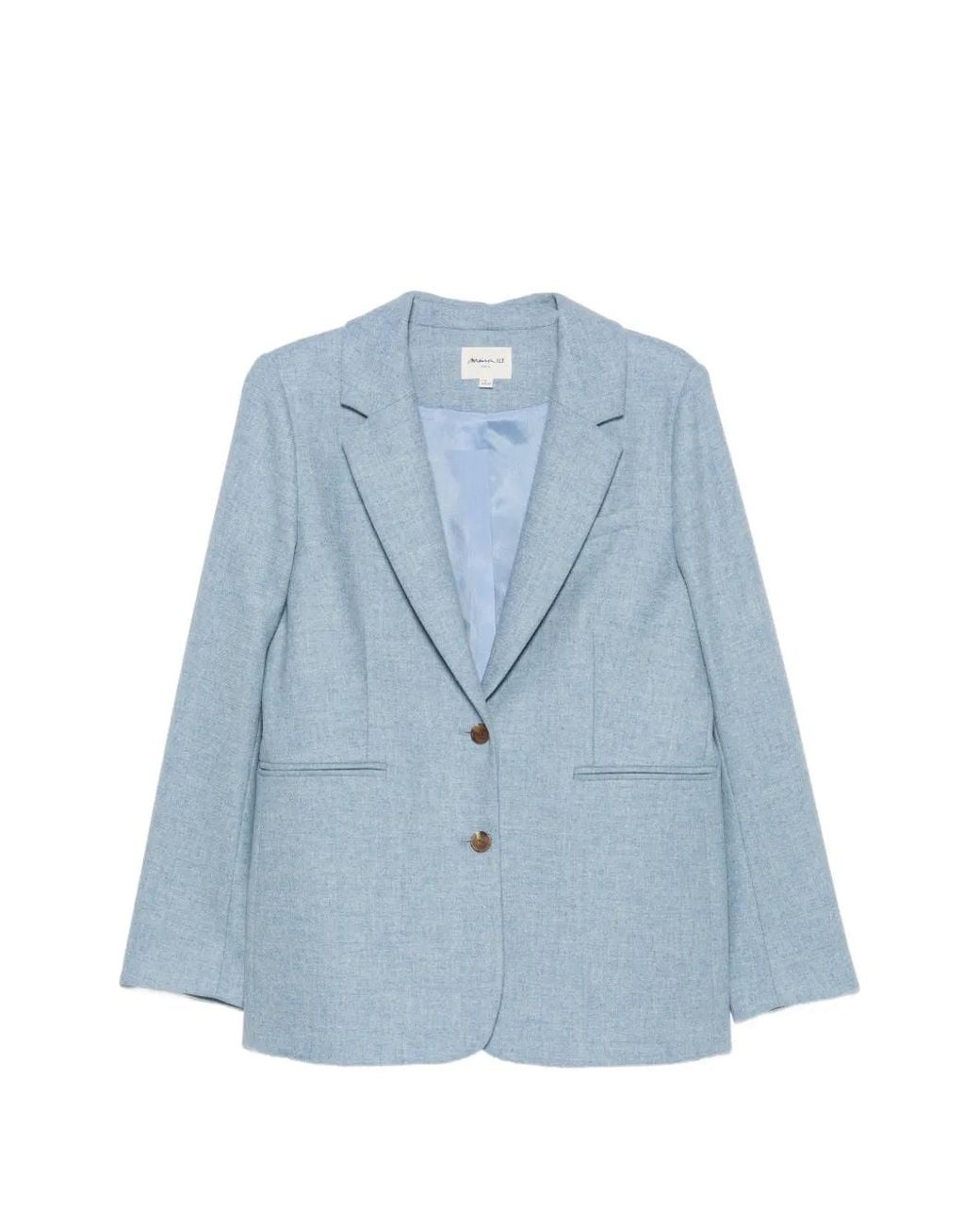 MAISON 123 Blue Courtney Wool Blazer