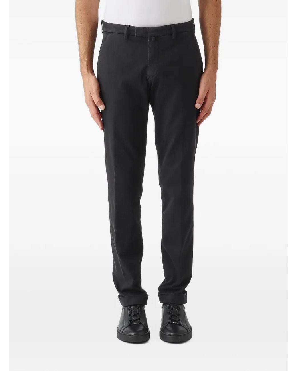 Briglia 1949 Black Belt-Loop Tailored Trousers for men