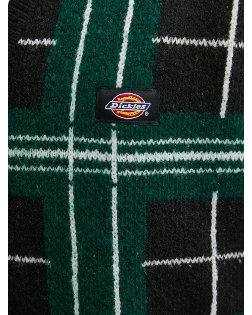Dickies Green Plaid Cardigan for men