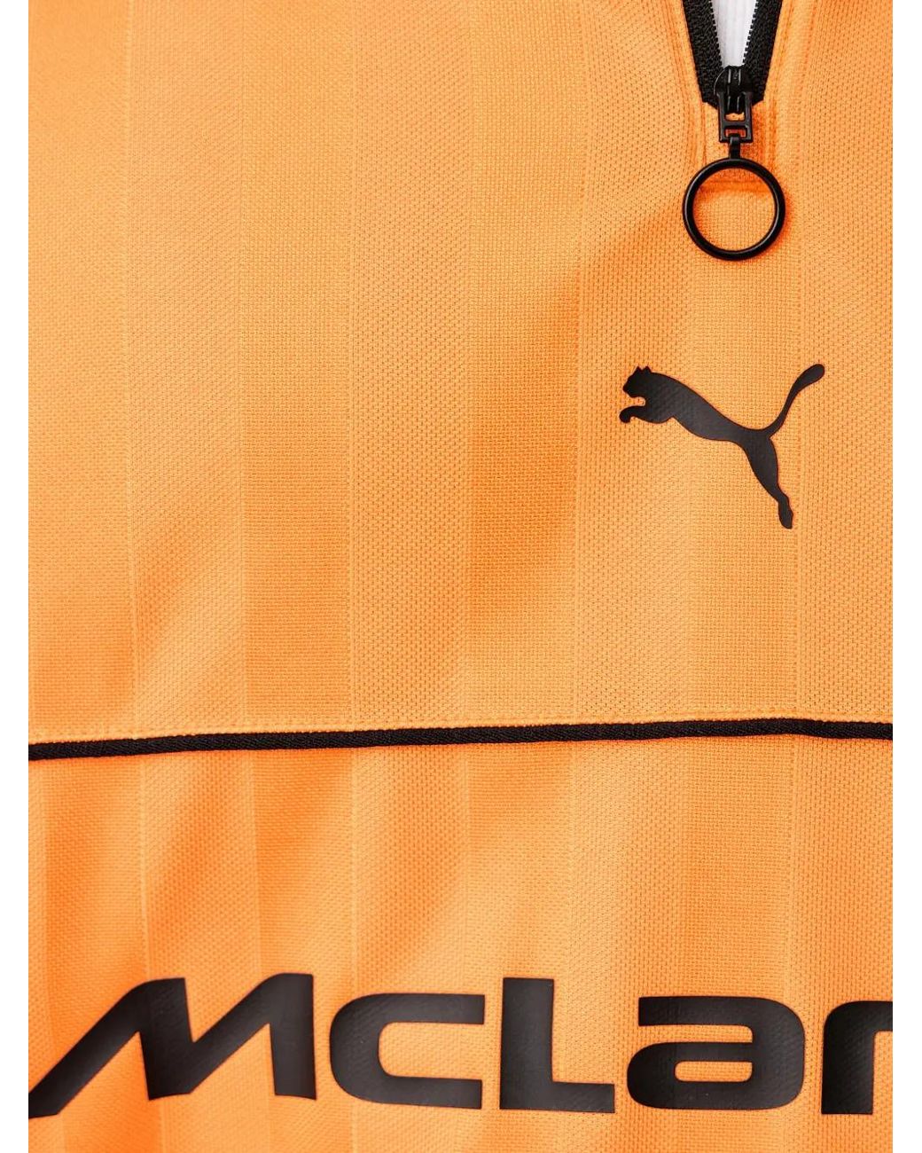 PUMA Orange Mclaren Racing Quarter-Zip T-Shirt