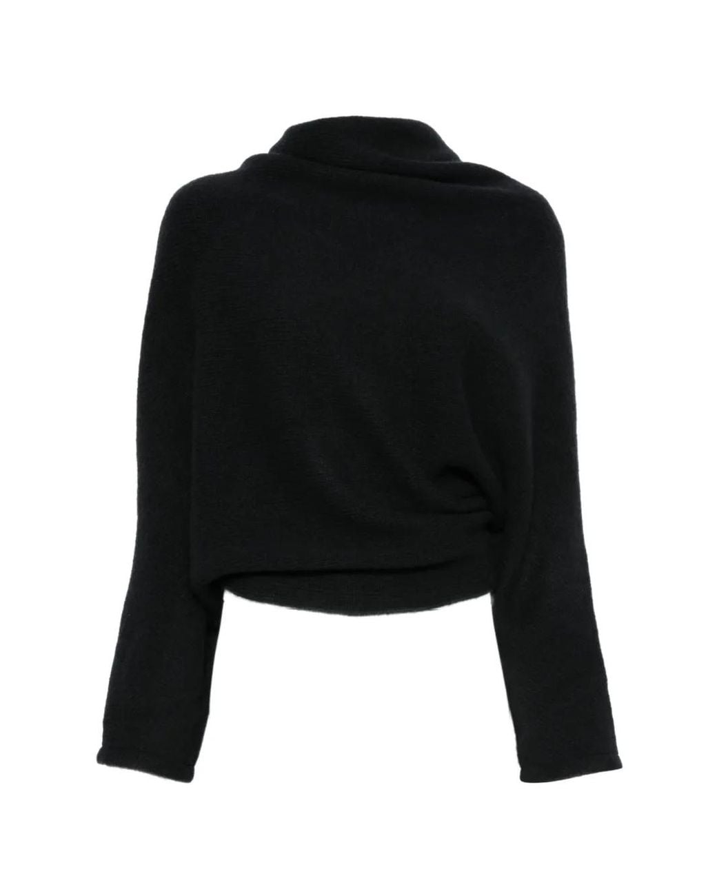 Pull Asymétrique Drapé Magda Butrym en coloris Black