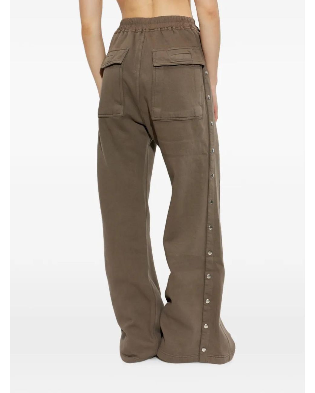 Rick Owens Natural Wide-Leg Sweatpants