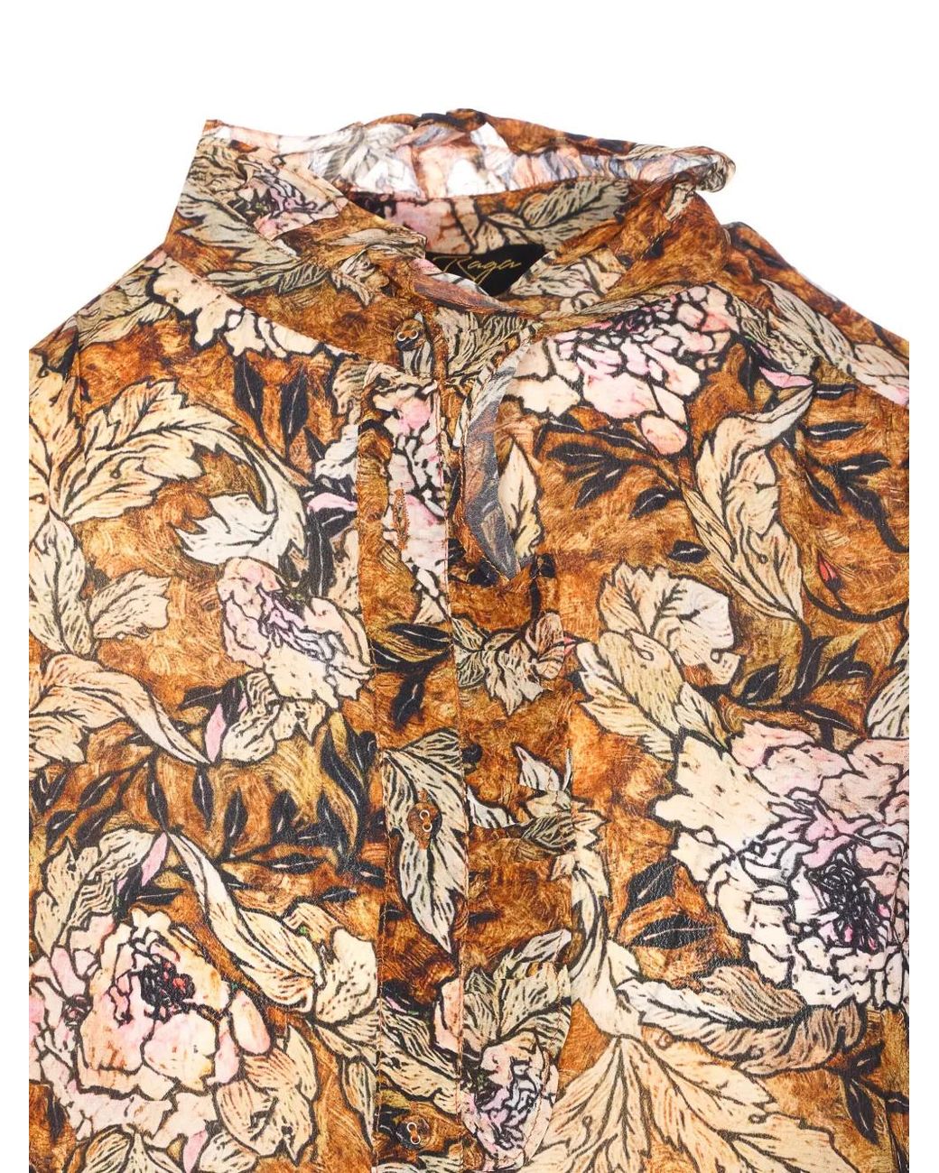 Yavi Brown Printed Long-Sleeved Shirt
