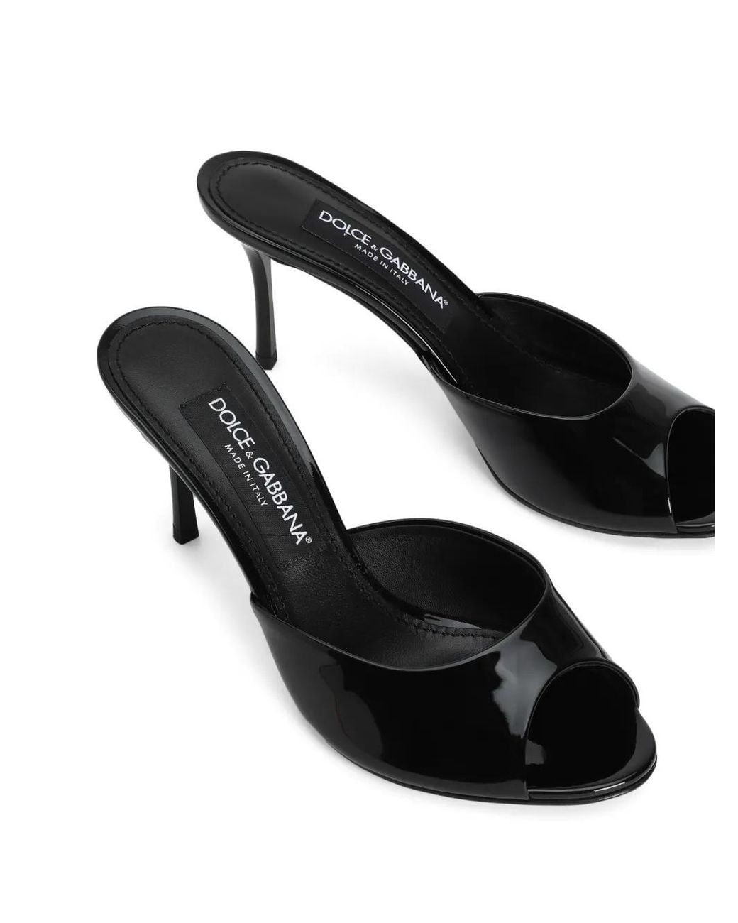 Dolce & Gabbana Black Calf Leather Flat Shoes