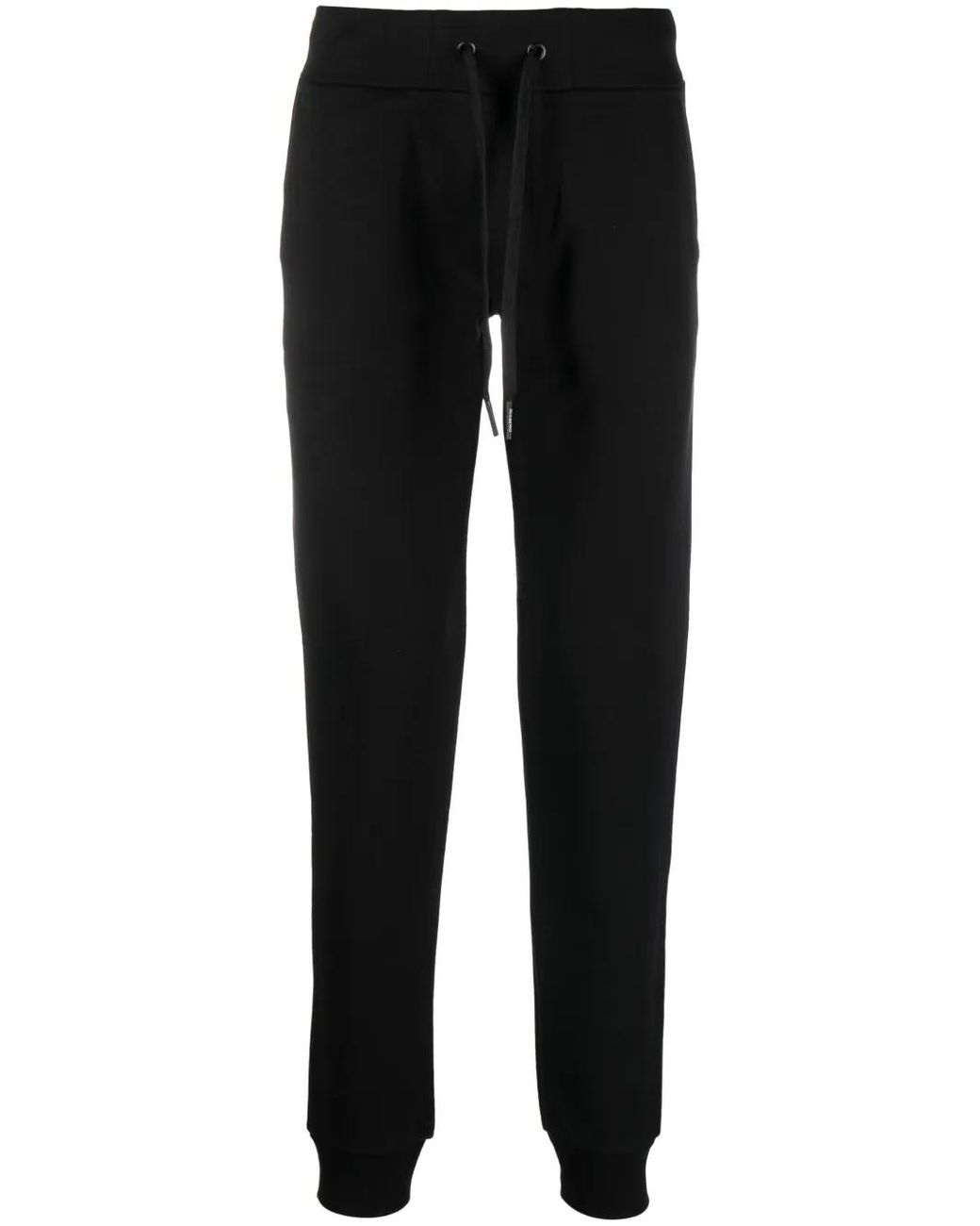 Iceberg Black Logo-Embroidered Cotton Track Pants for men