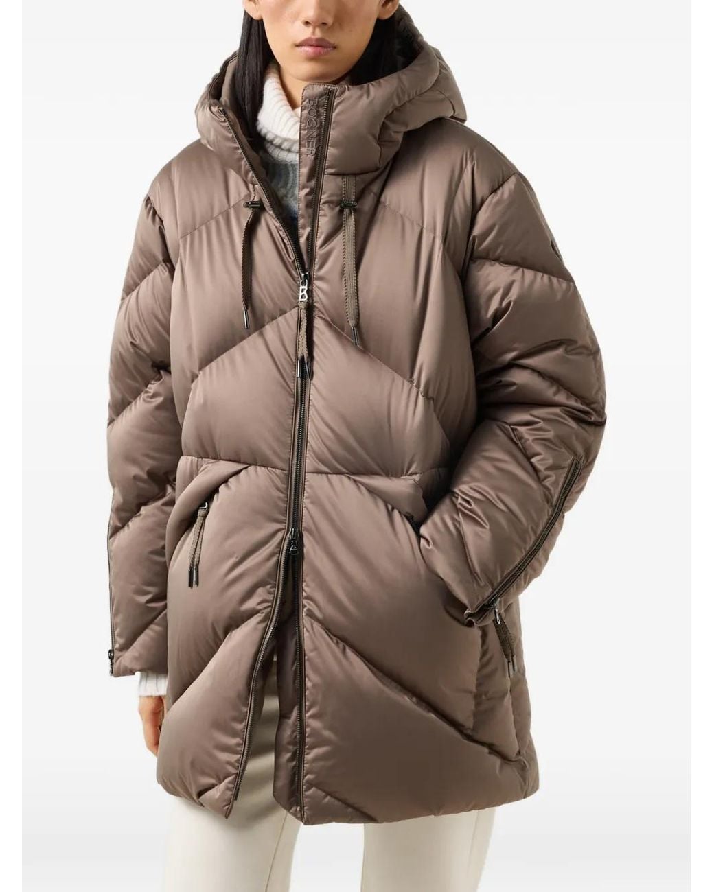 Bogner Brown Glenda Quilted Puffer Jacket