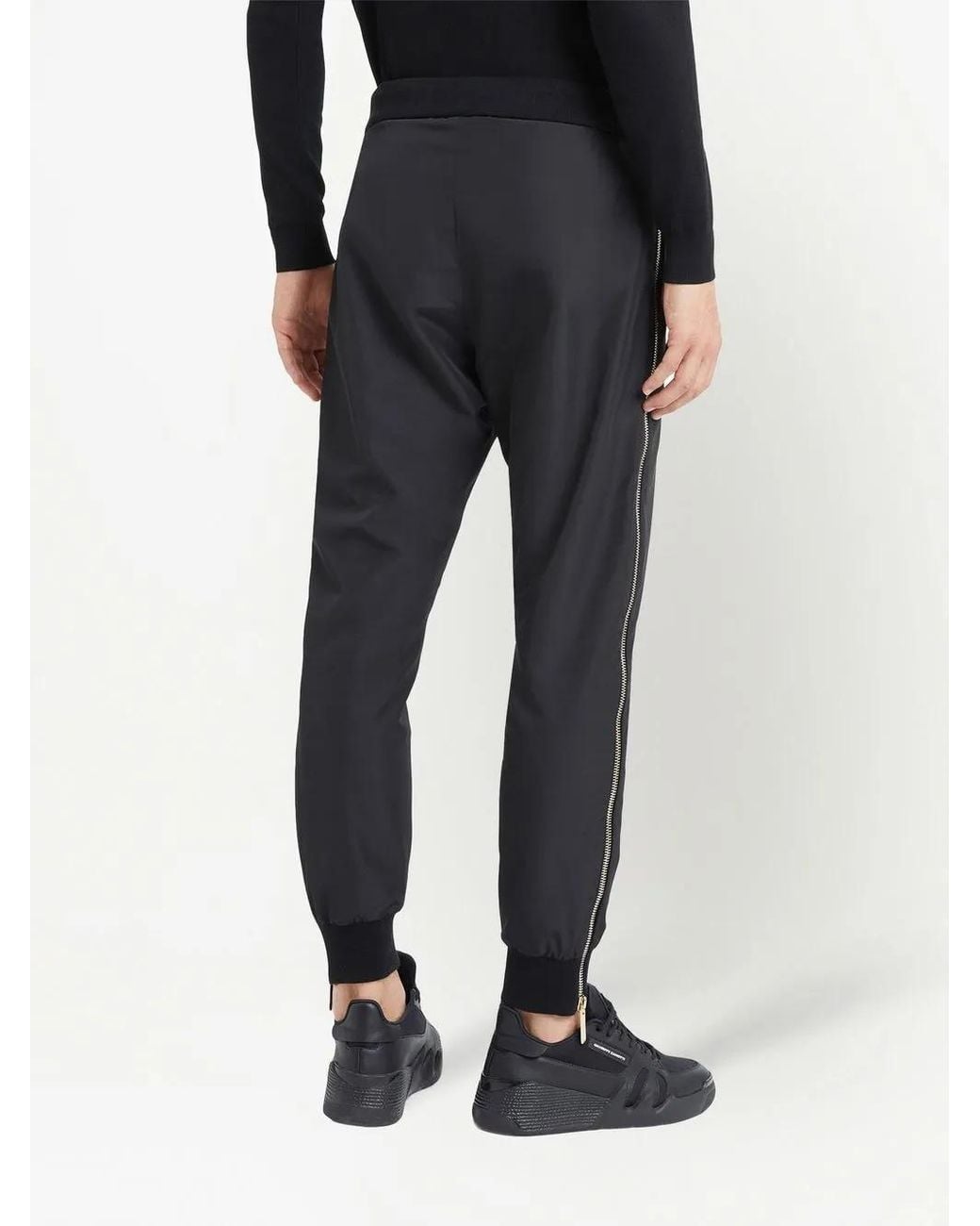 Giuseppe Zanotti Black Logo-Print Track Pants for men