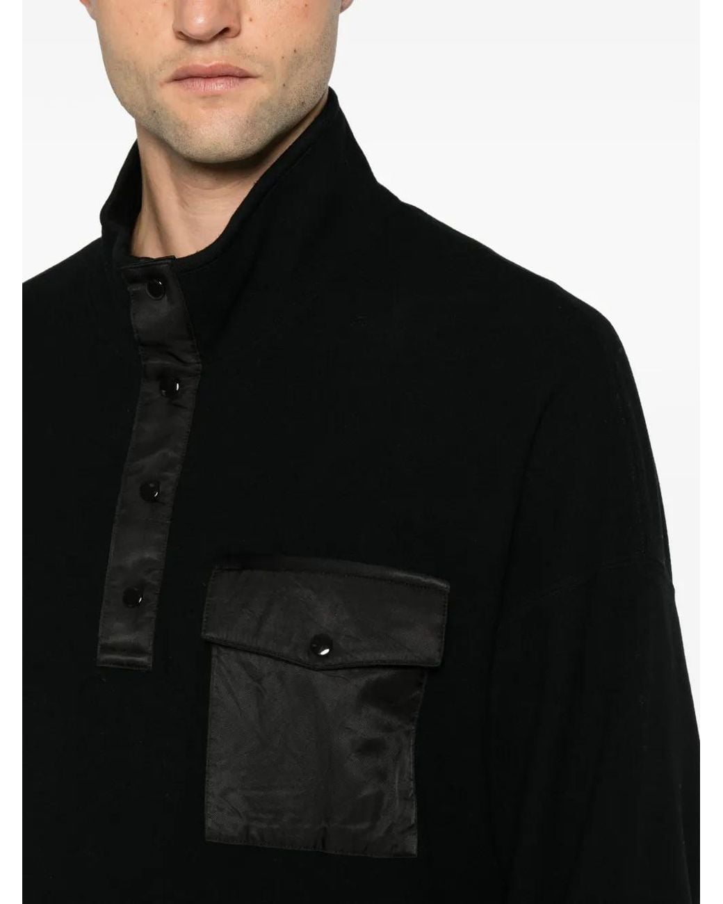 Visvim Black Barlow Quarter-Zip Sweater for men