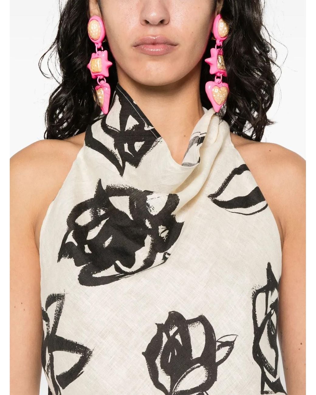 Top Con Cuello Halter MSGM de color White