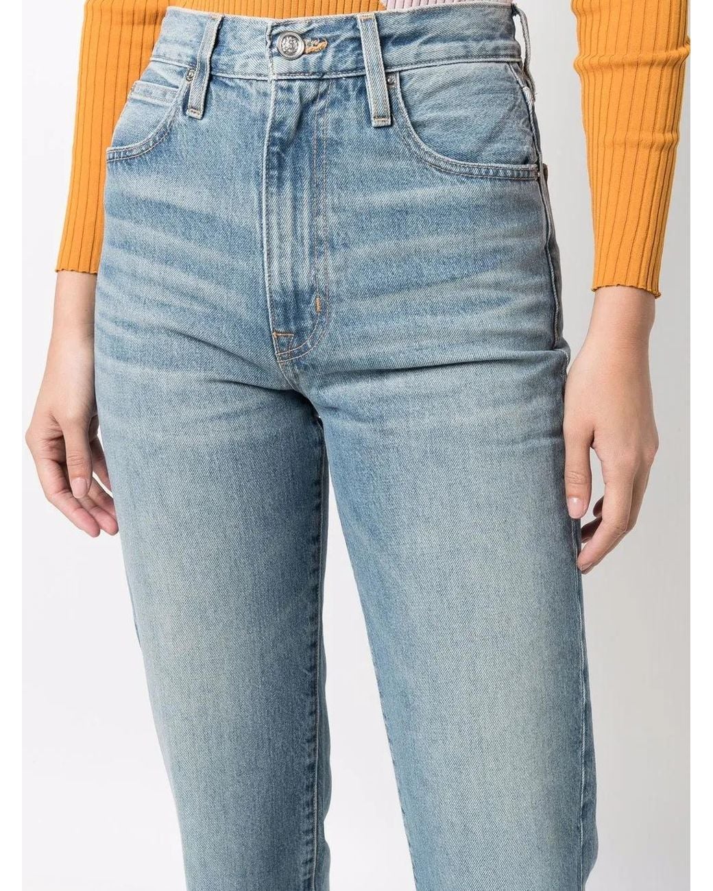 SLVRLAKE Denim Blue London High-Waisted Jeans