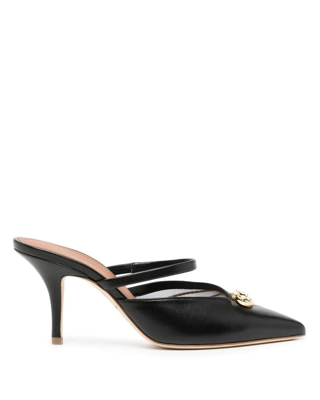 Malone Souliers Black Logo-Plaque Mules