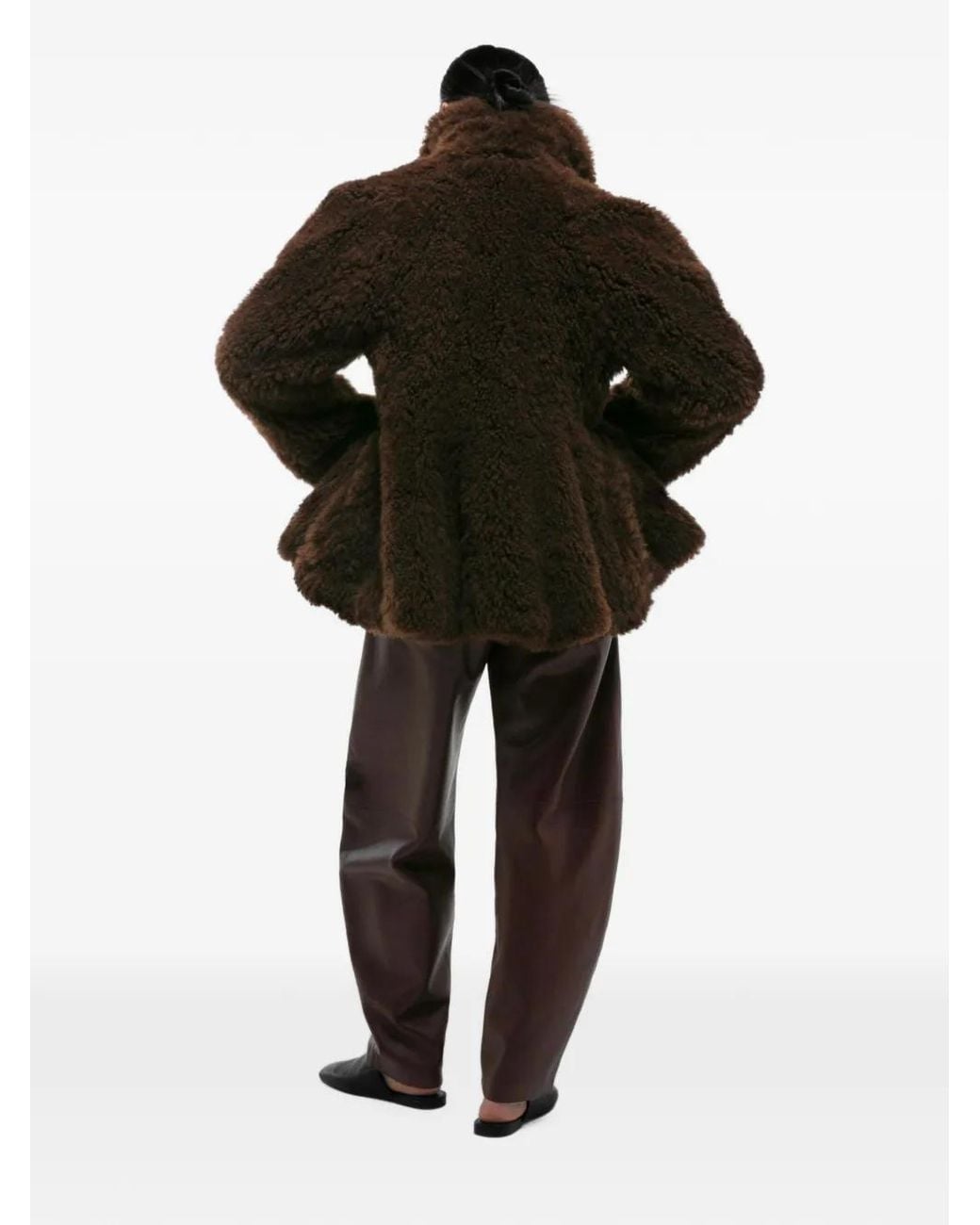 DUCIE Brown Maeve Peplum Jacket
