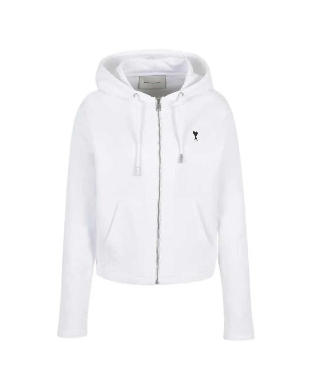 AMI White Logo Hood Sweatshirt