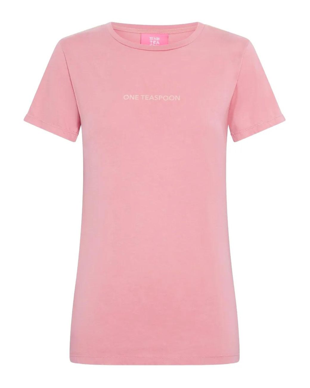 One Teaspoon Pink Logo T-Shirt