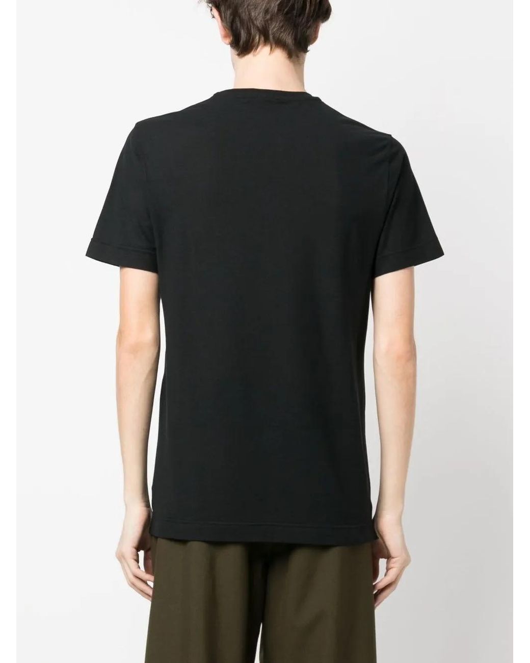 Zanone Black Basic Short-Sleeved T-Shirt for men