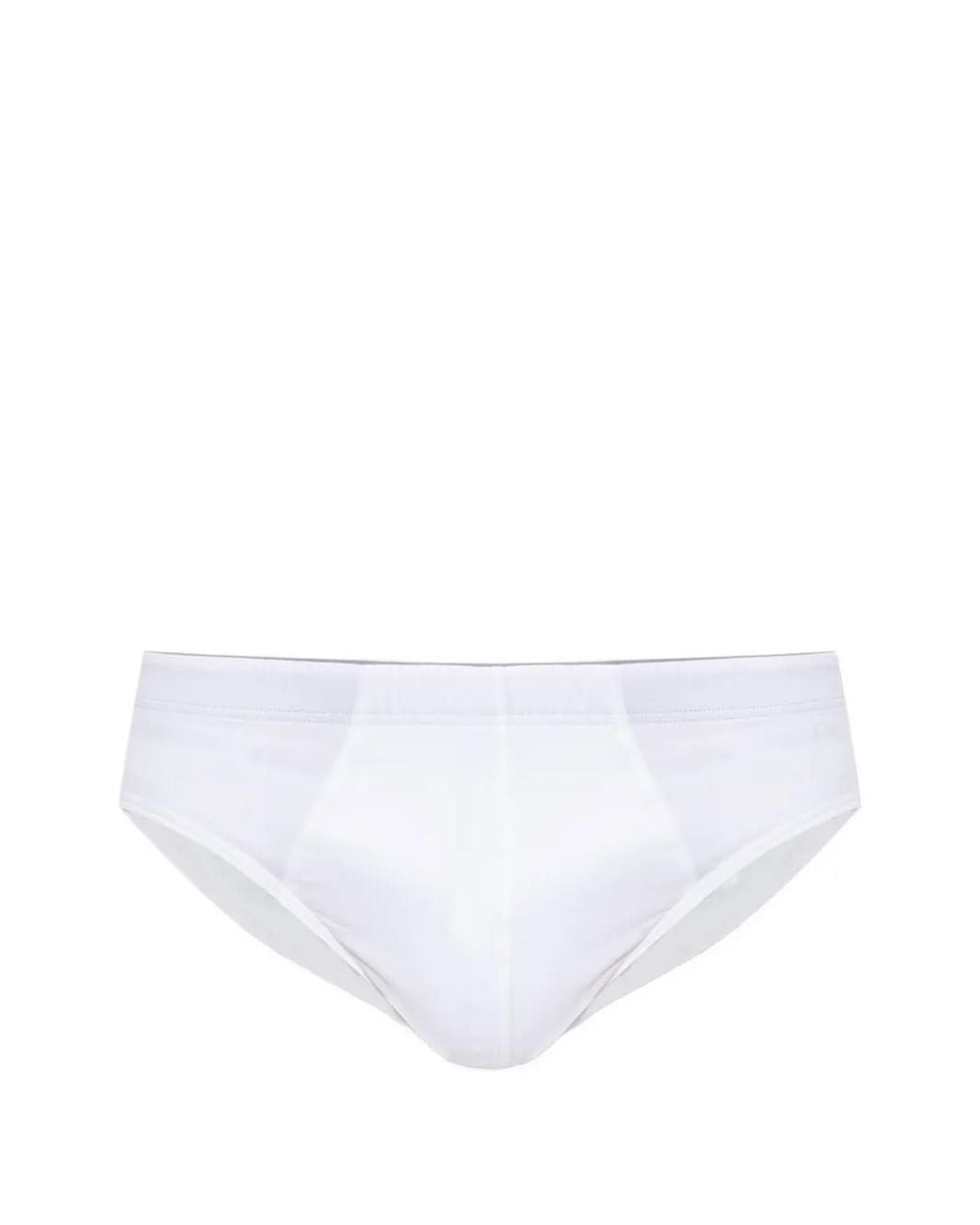 Hanro White Elasticated-Waistband Briefs for men