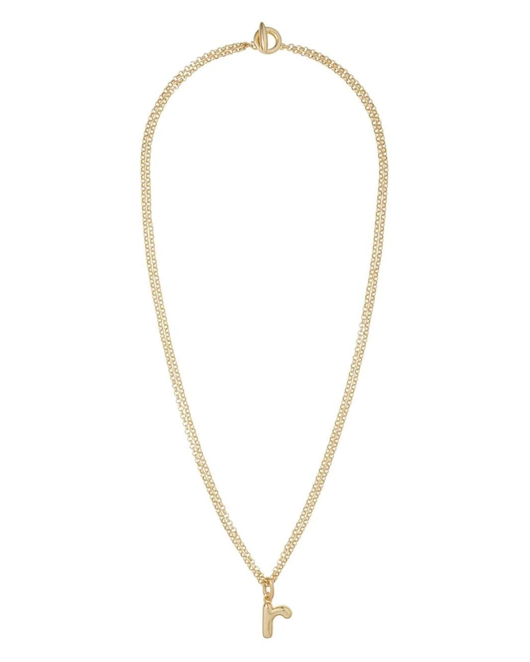 Roxanne Assoulin White The Puffy Initial Necklace