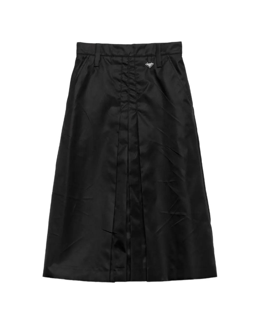 Prada Black Re-Nylon Flared Skirt