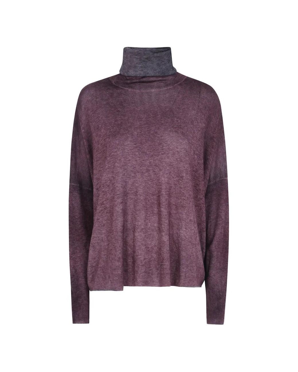 Avant Toi Purple Pull À Col Roulé Et Épaules Basses