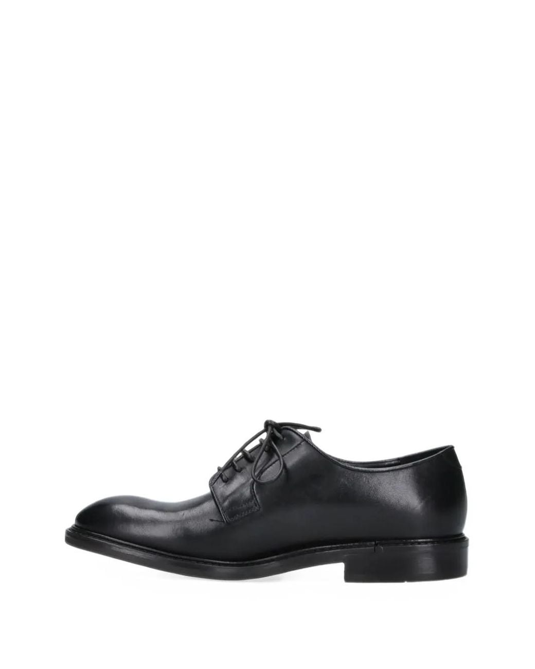 Alexander Hotto Black Lace-Up Leather Derby Shoes for men