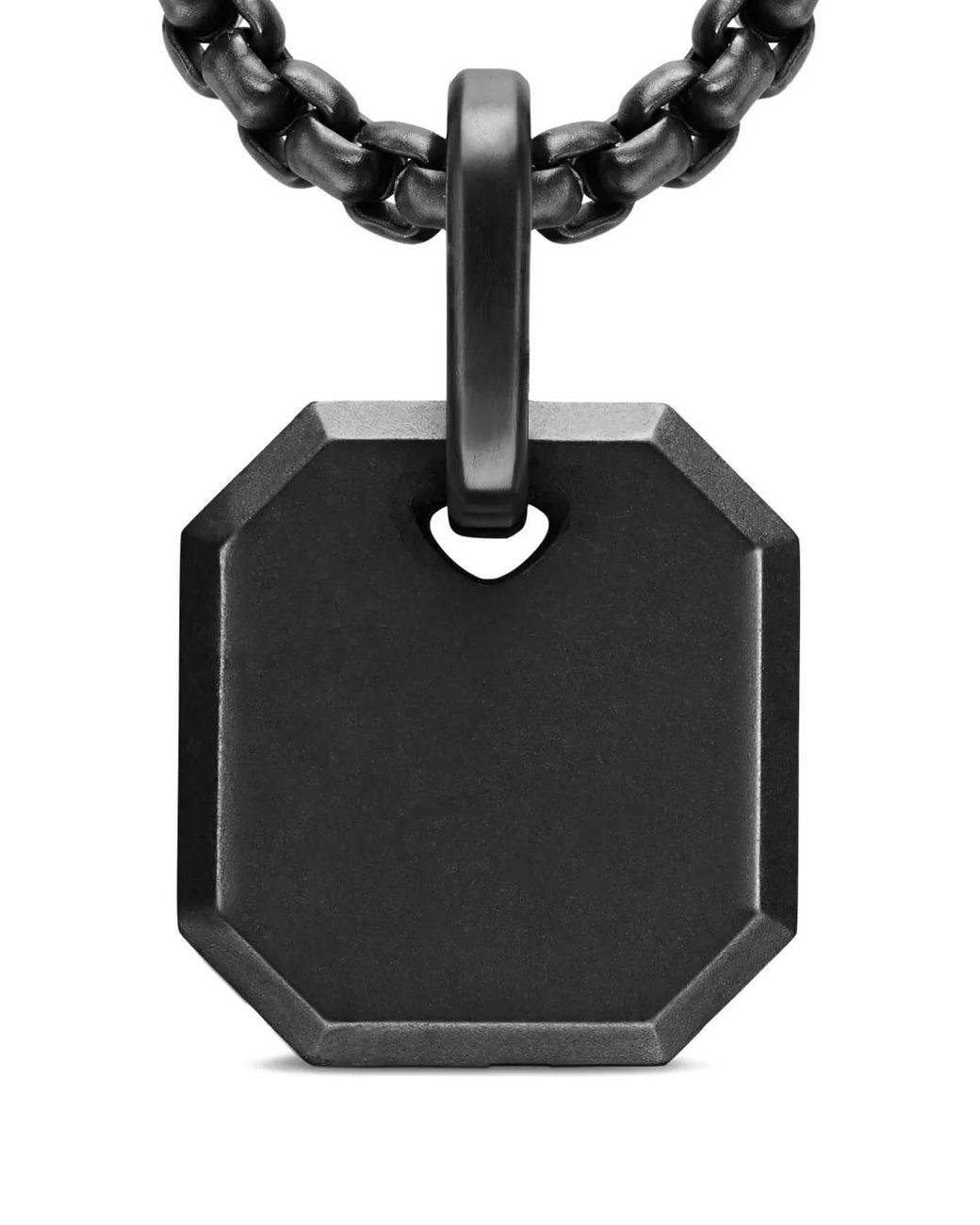David Yurman Black Titanium Octagonal Amulet Pendant for men