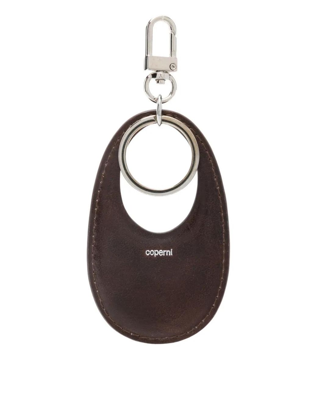 Coperni Metallic Swipe Leather Keychain
