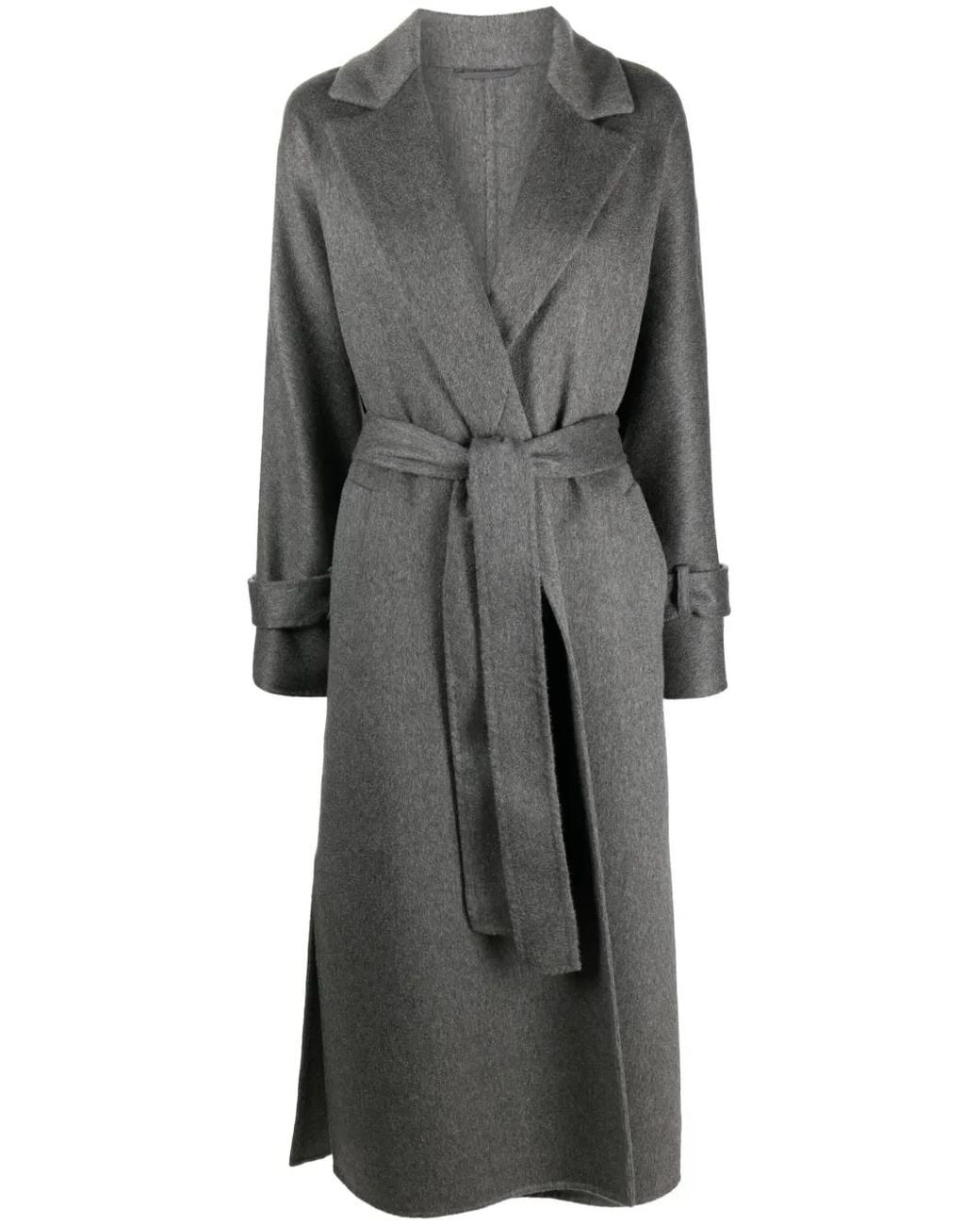 Brunello Cucinelli Gray Belted Coats