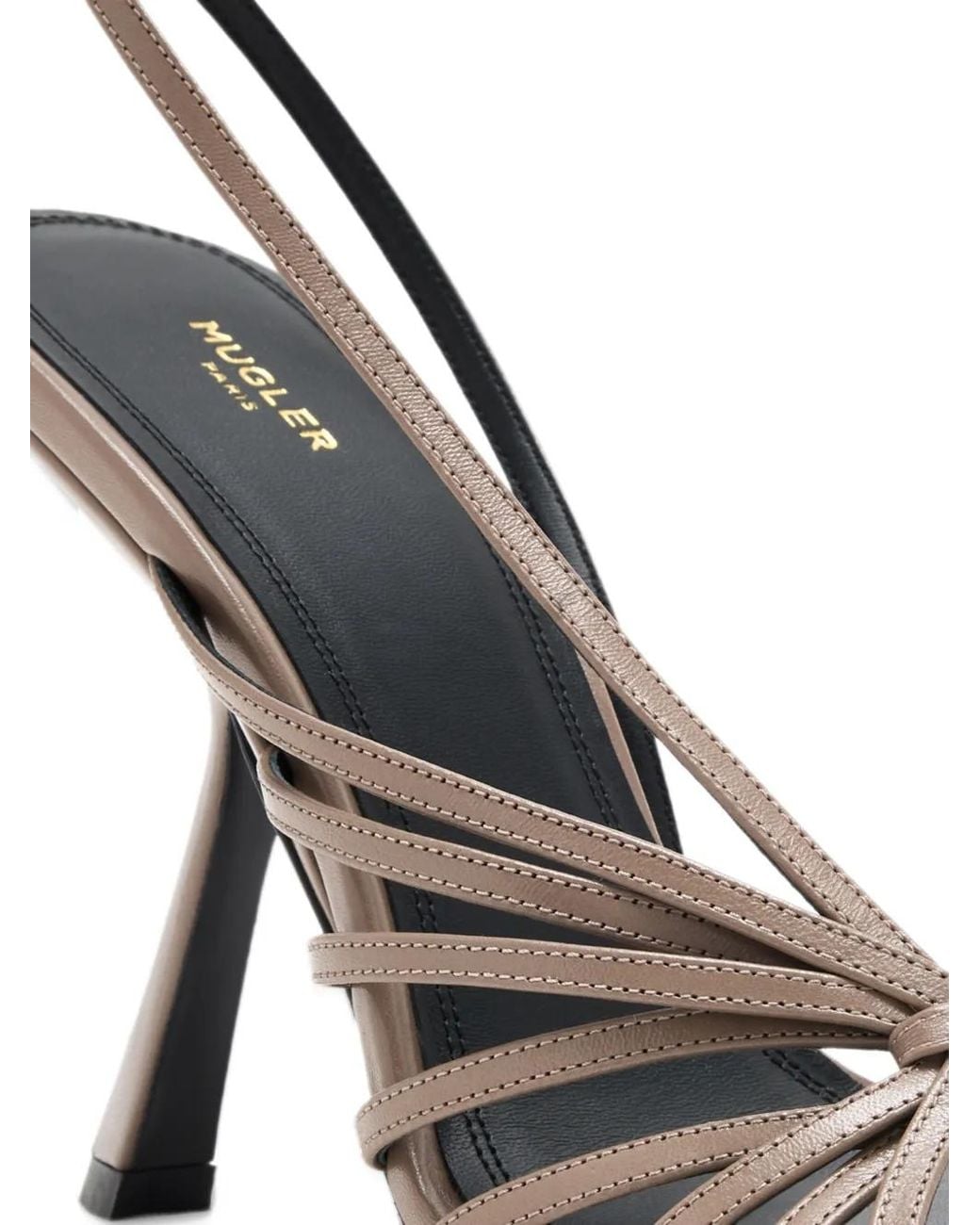 Mugglor Mugler Multi-Strap Leather Sandals in White | Lyst