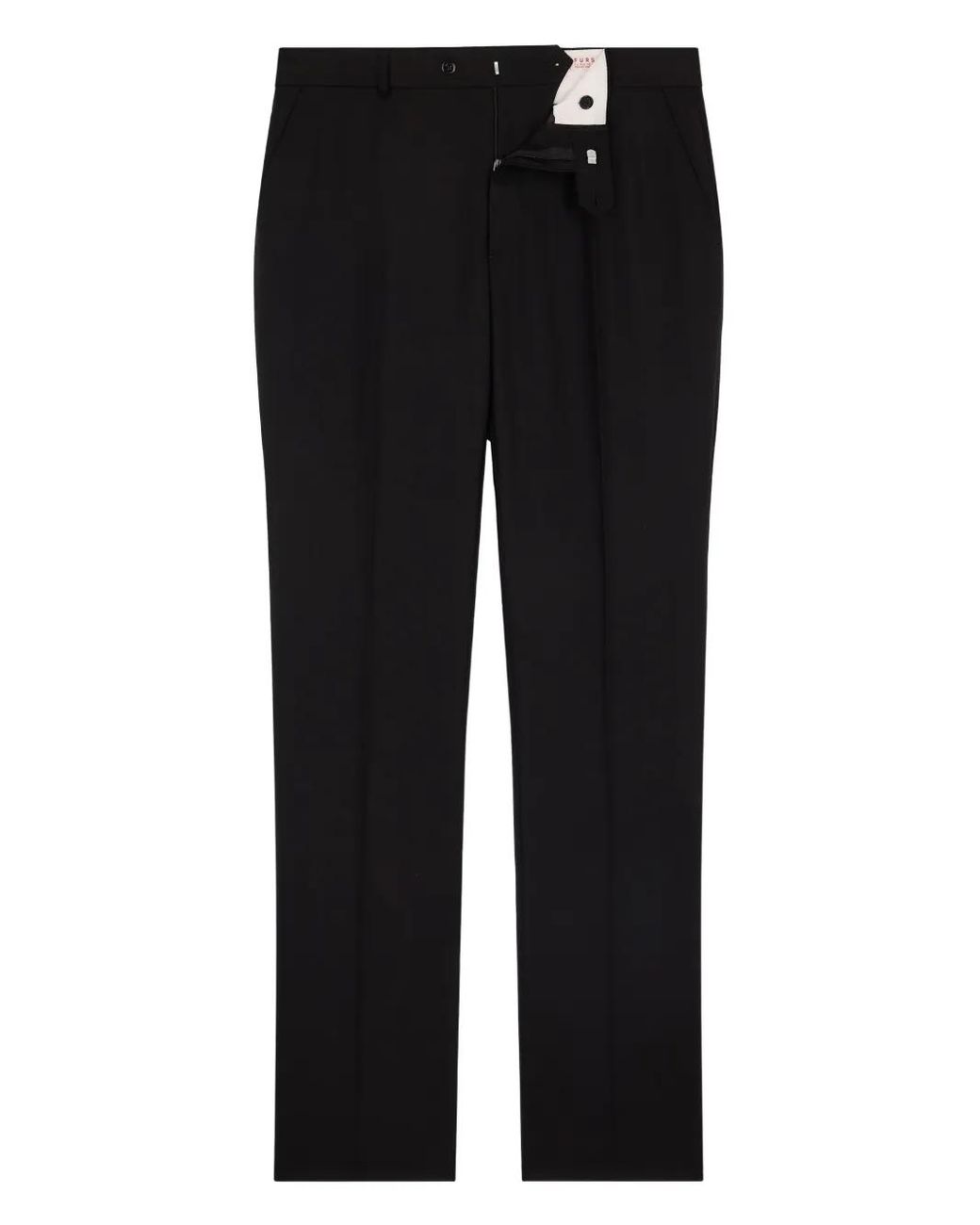 Fursac Black Pantalon Droit À Fermeture Dissimulée for men