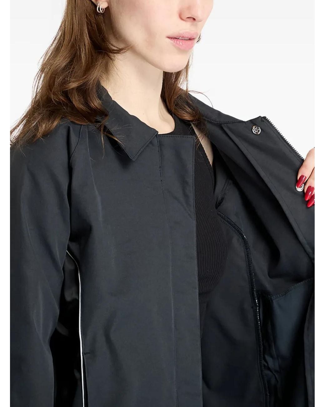 Nike Black Veste Bomber À Fermeture Zippée