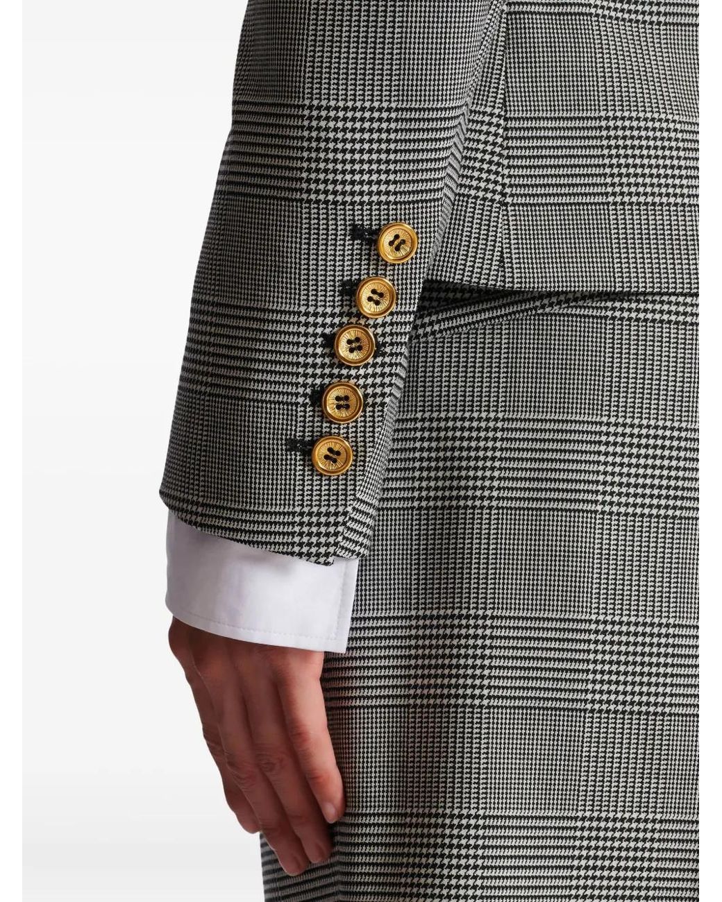 Balmain Gray 6-Buttons Jacket