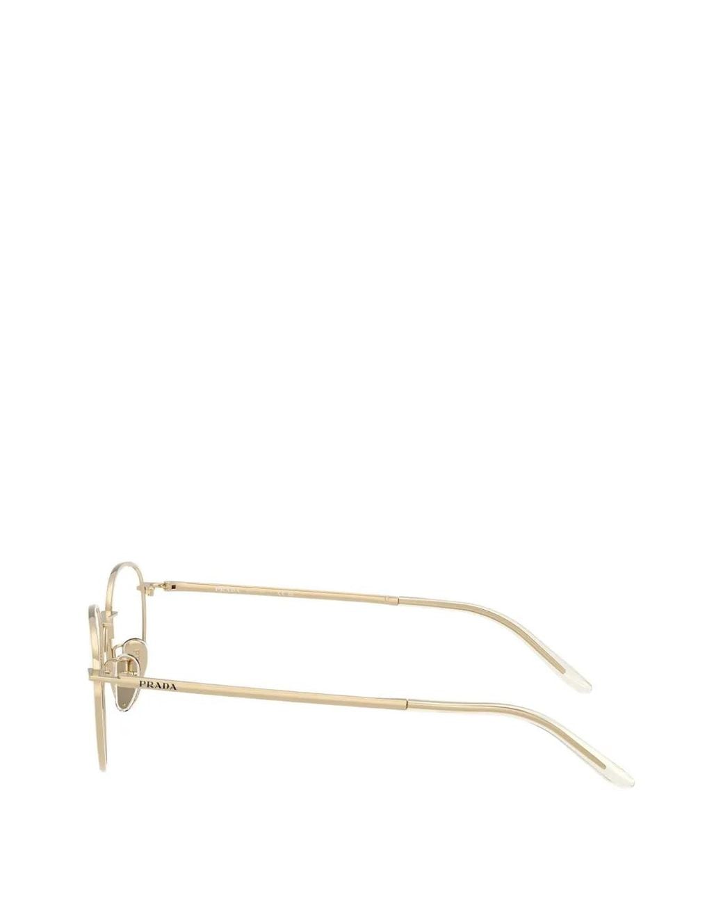 Prada White Round-Frame Glasses