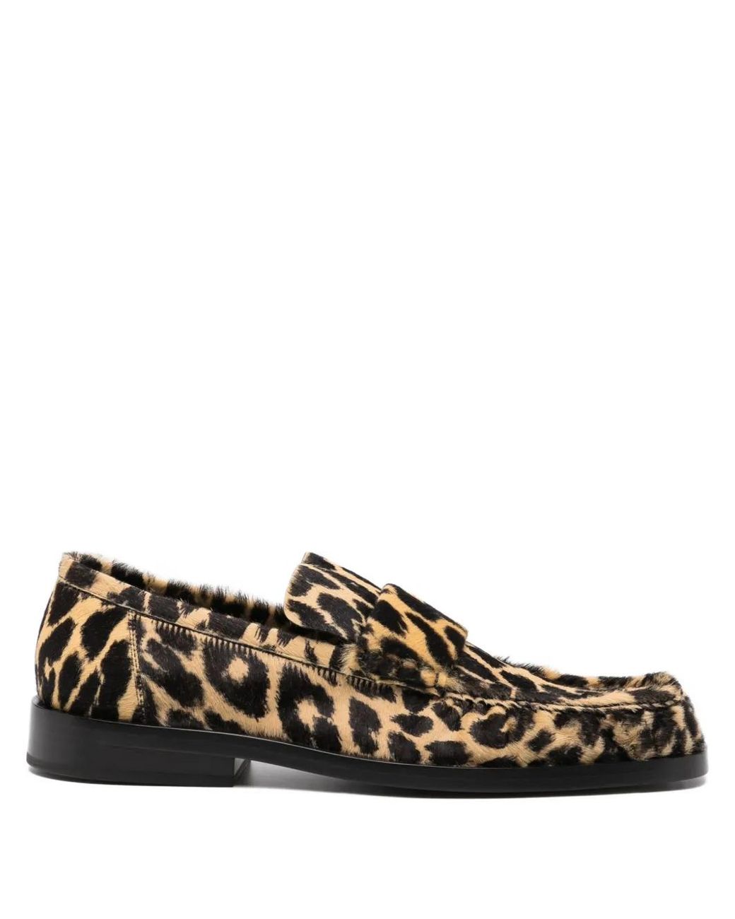 Jil Sander Brown Leopard-Print Loafers for men