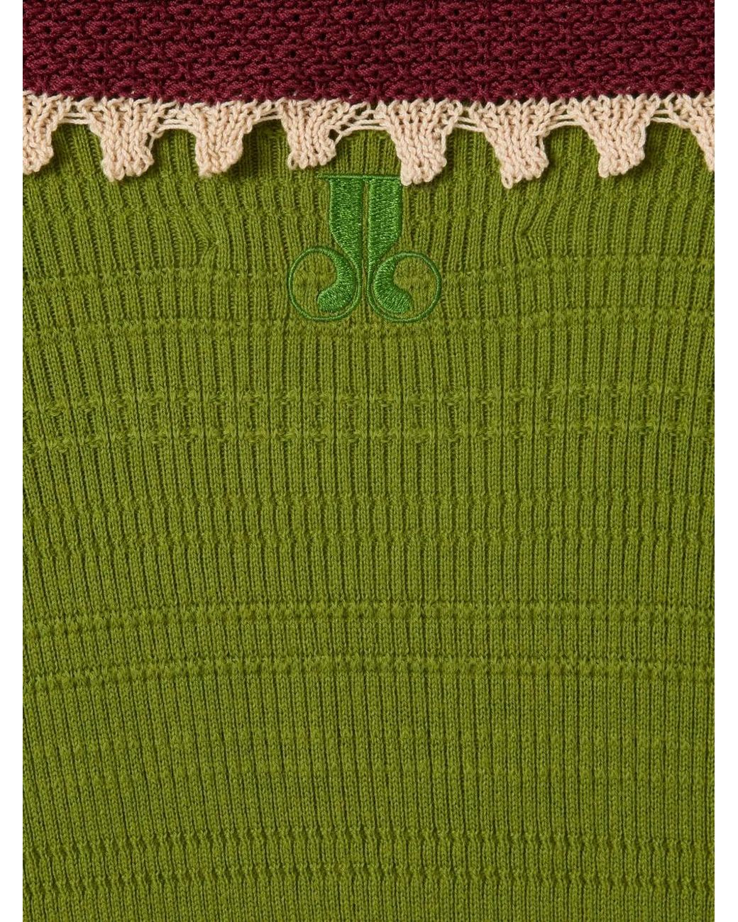 LaDoubleJ Green Picket Polo Jumper