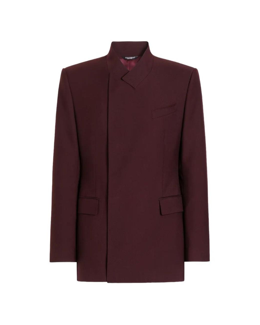 Dolce & Gabbana Purple Sicilia Double-Breasted Wool Gabardine Jacket for men