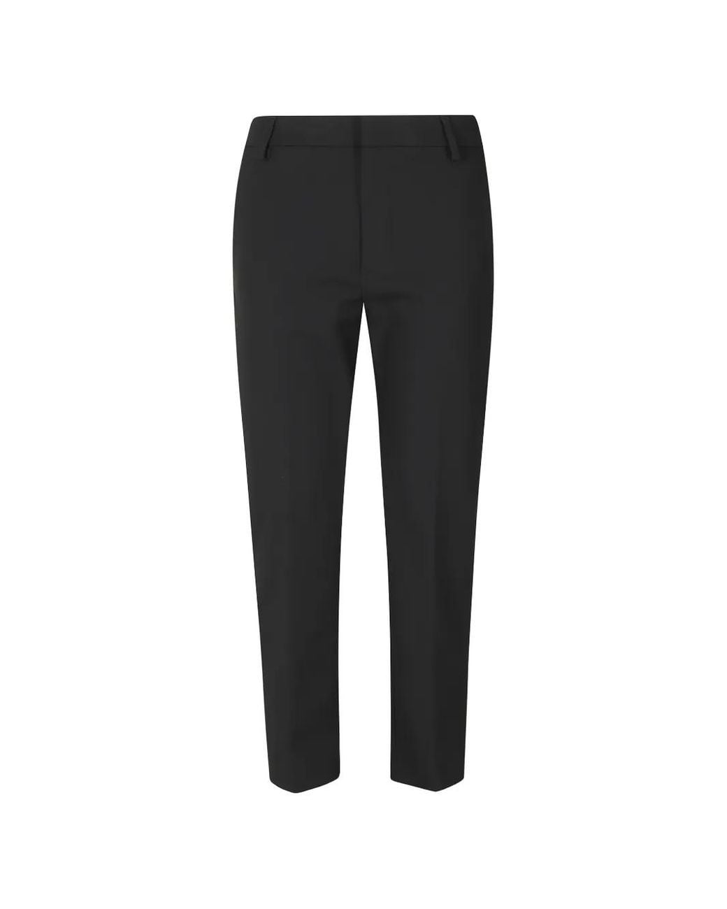 Dondup Black Nima Straight-Fit Trousers