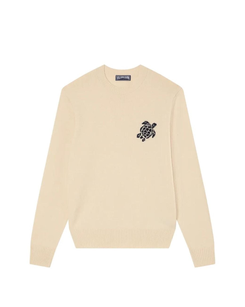 Vilebrequin Natural Jacquard Turtle Sweater for men