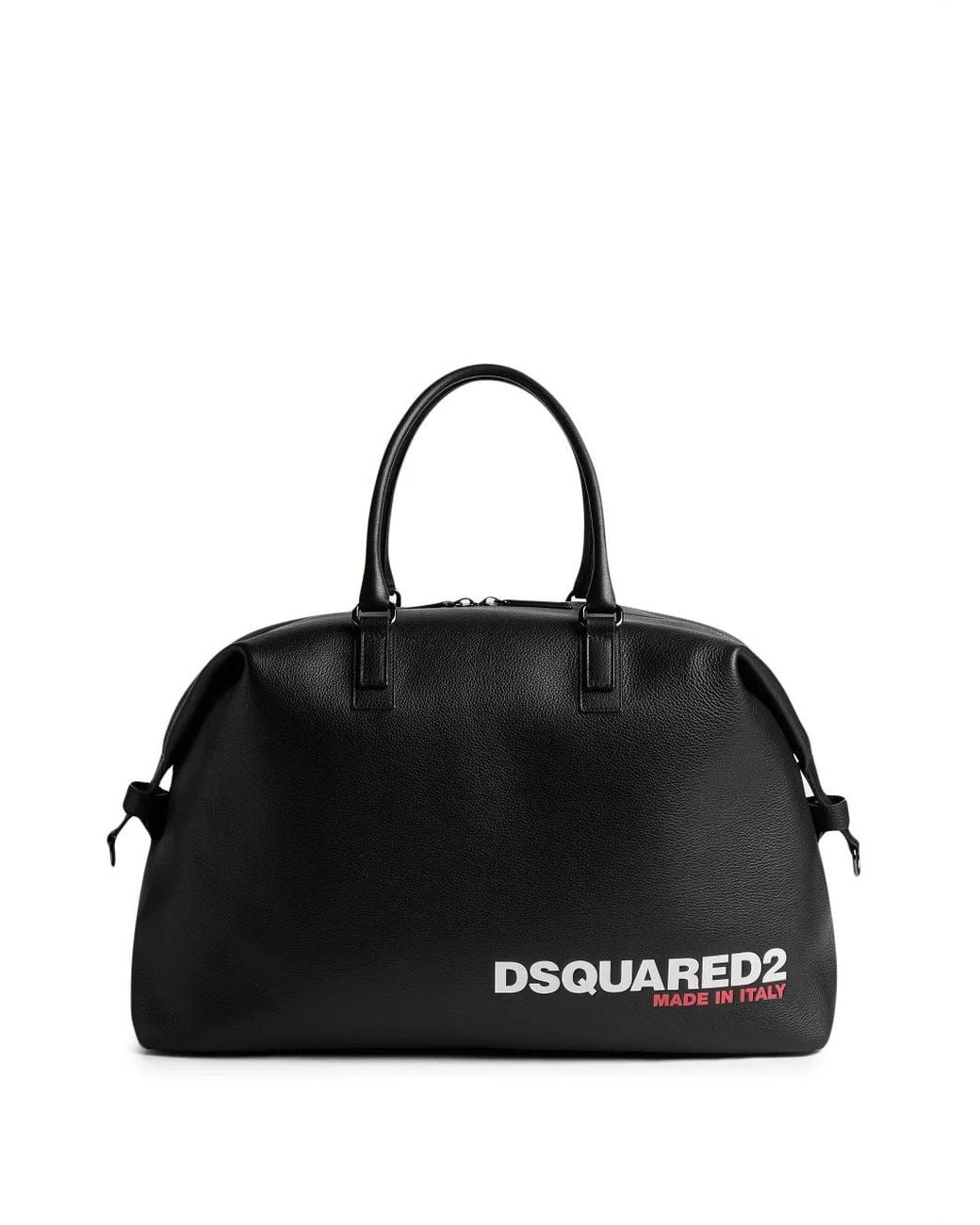 DSquared² Black Logo-Print Grained Tote Bag for men
