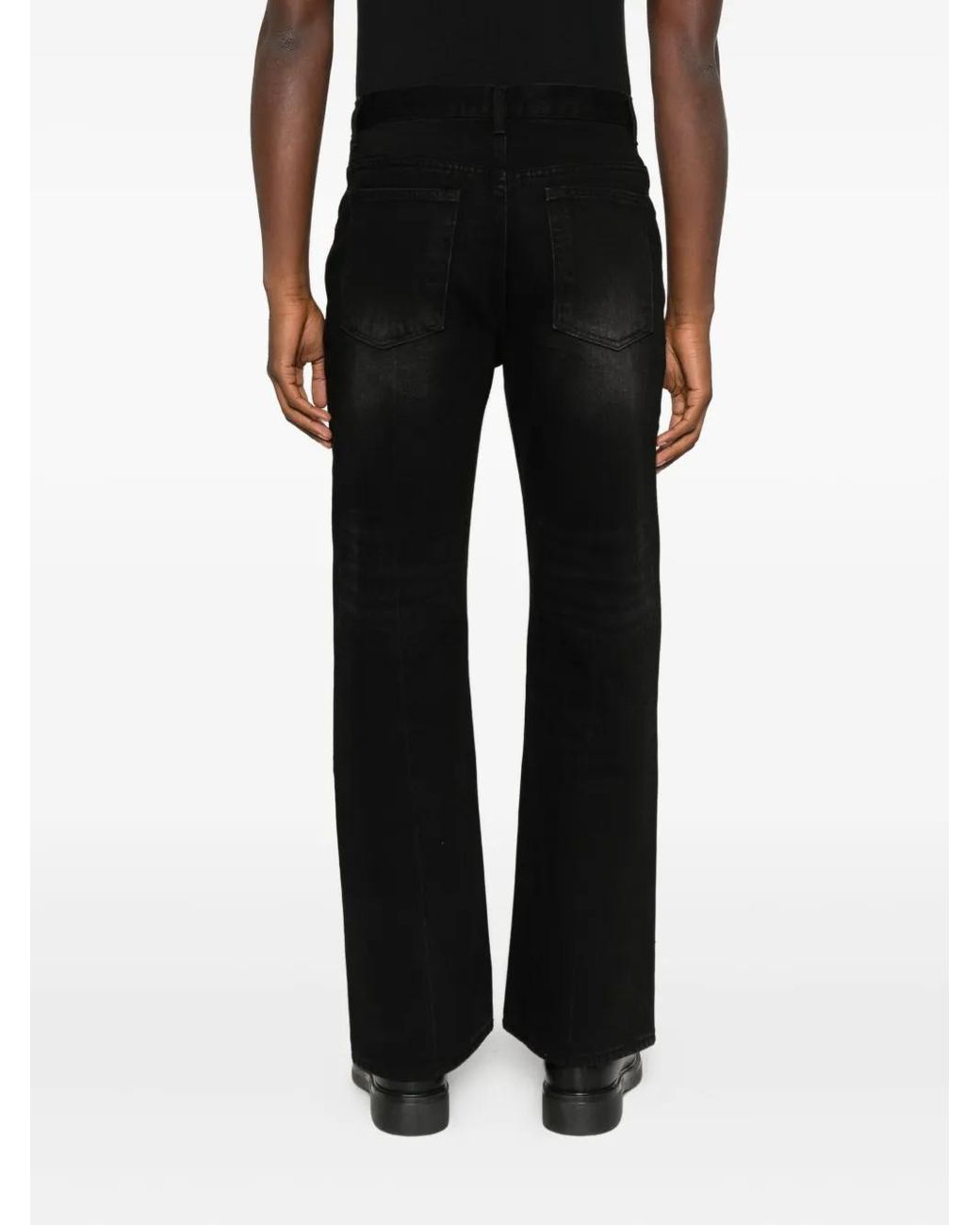 TONYWACK Black Faded-Effect Jeans for men
