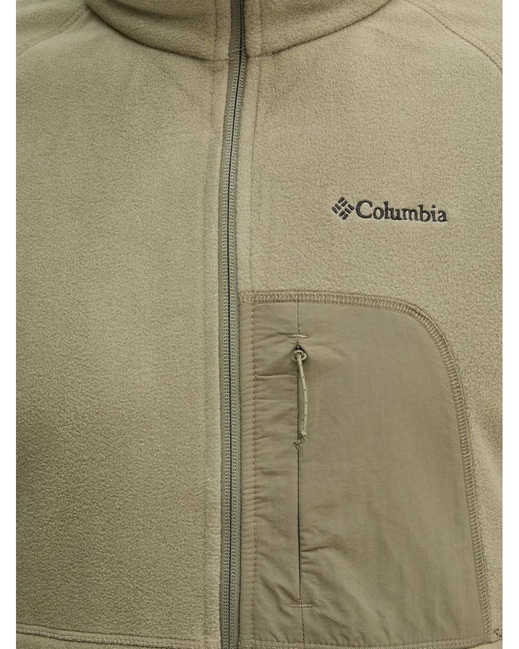 Columbia Green Zip Pocket Sweatshirt for men