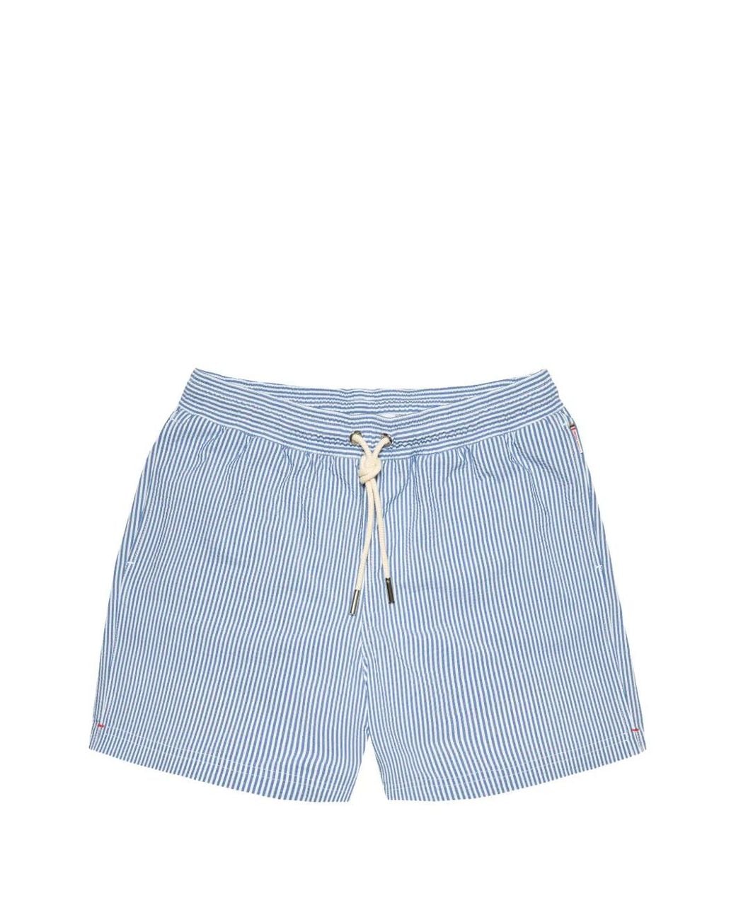 Orlebar Brown Blue Boxer Striped Swim Shorts for men