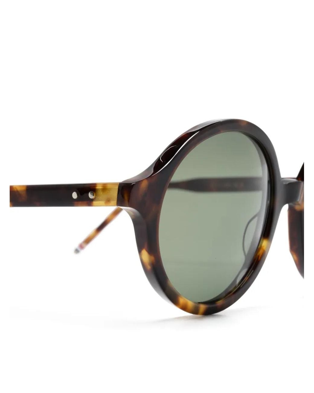 Thom Browne Green Round-Frame Sunglasses