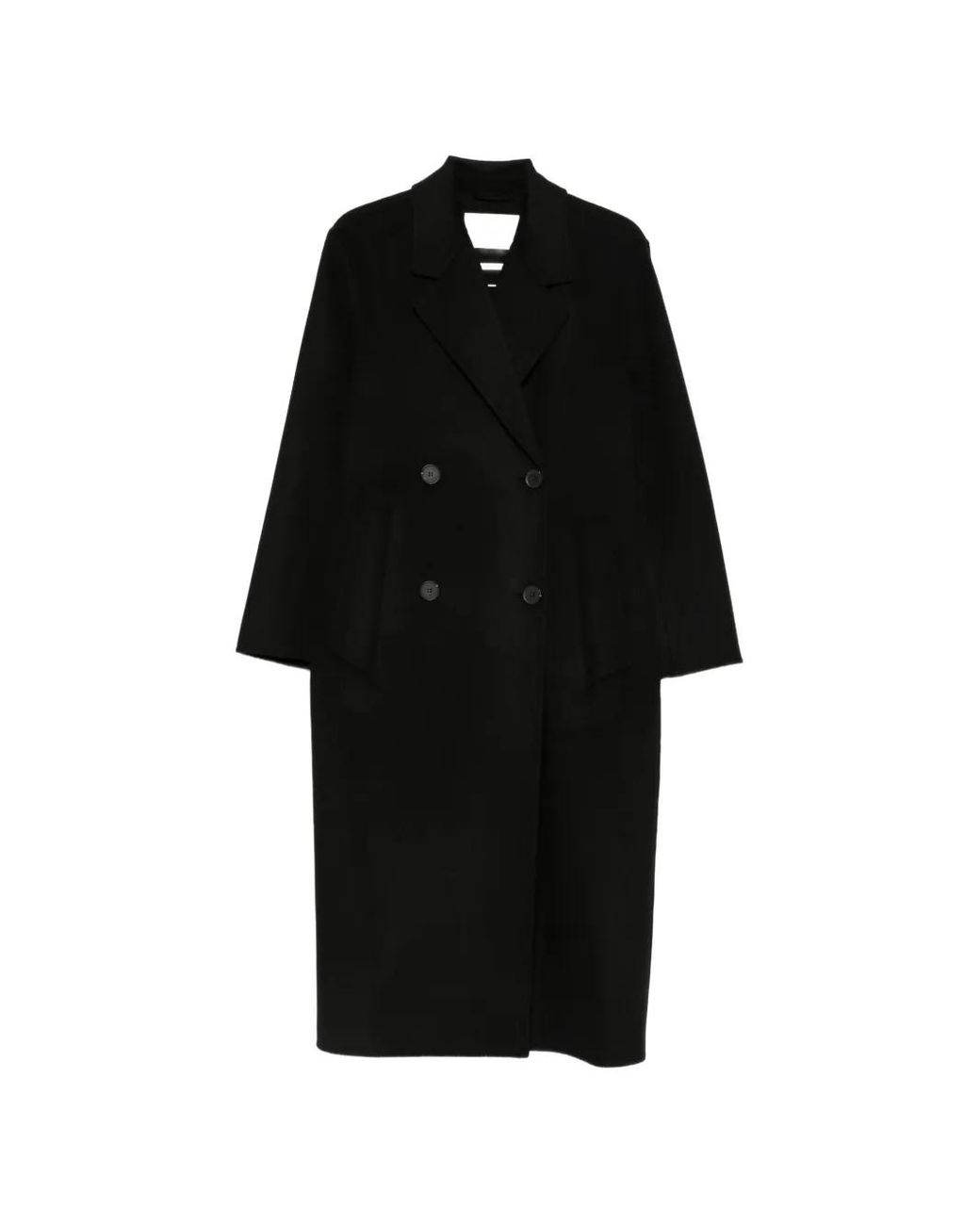 IVY & OAK Black Ioclara Double-Breasted Coat
