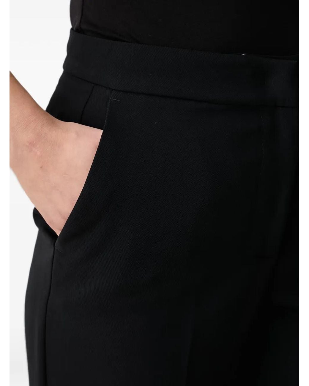 Kaos Black Pressed-Crease Trousers