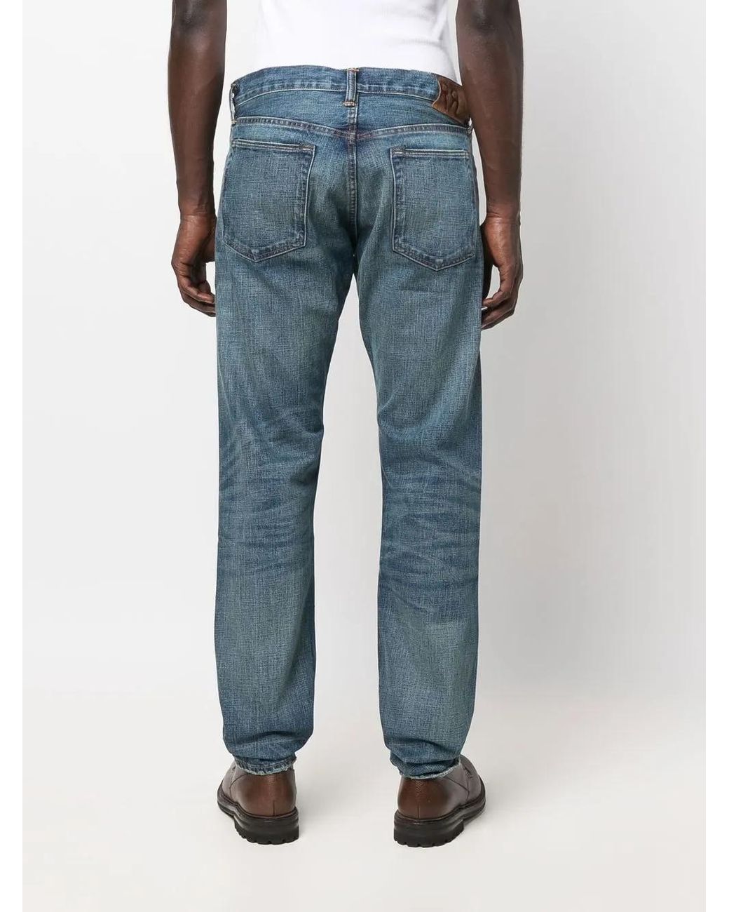 RRL Straight Jeans in het Blue voor heren