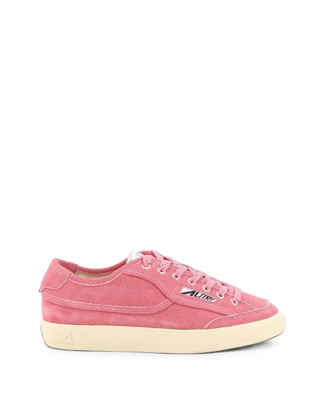 Autry Pink Windscape Suede Sneakers