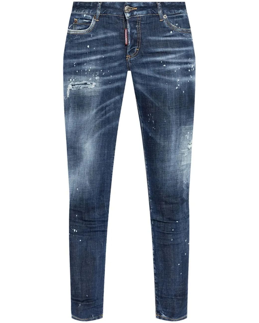 Jean À Patch Logo DSquared² en coloris Blue