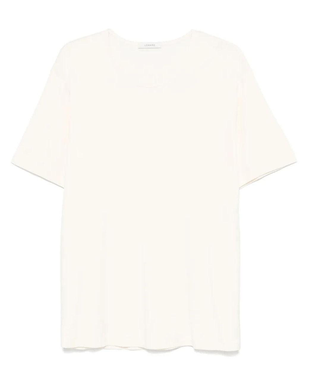 Lemaire White Cotton T-Shirt for men