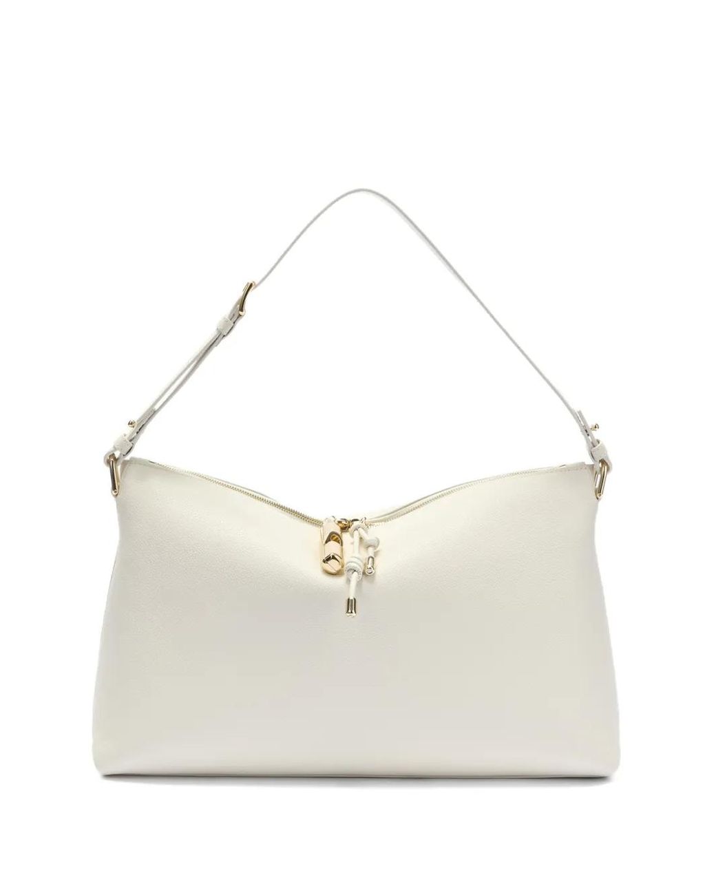 Furla White Debby Shoulder Bag M